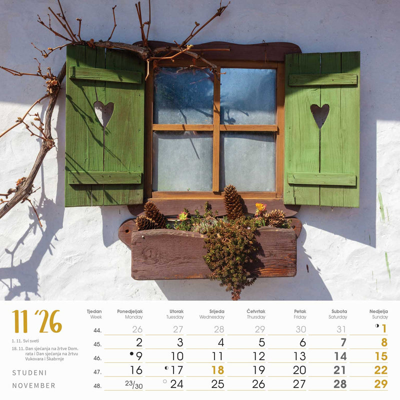 Promotivni zidni kalendar Seoska idila