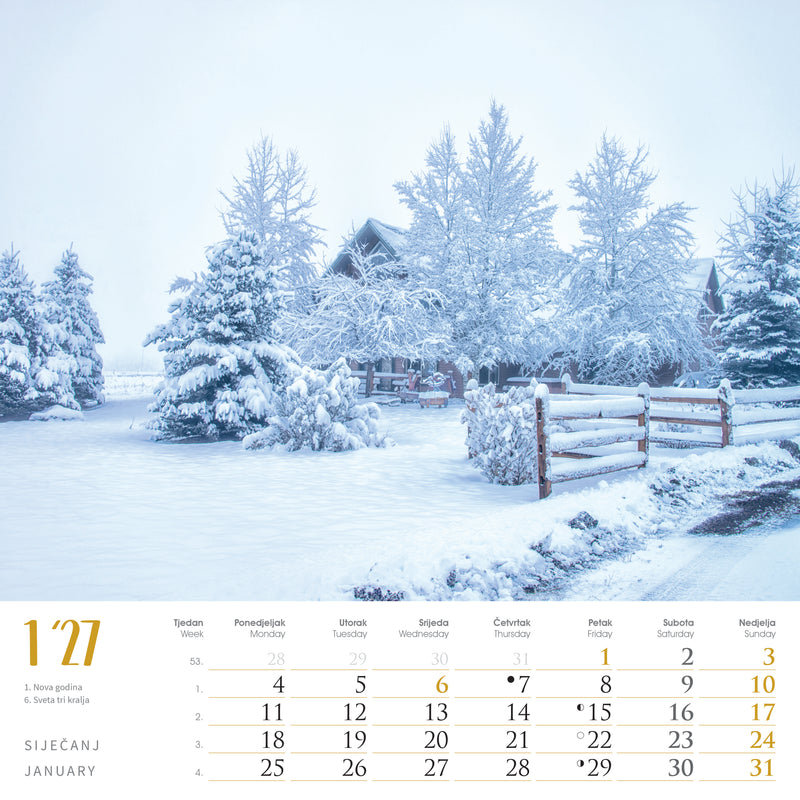 Promotivni zidni kalendar Seoska idila