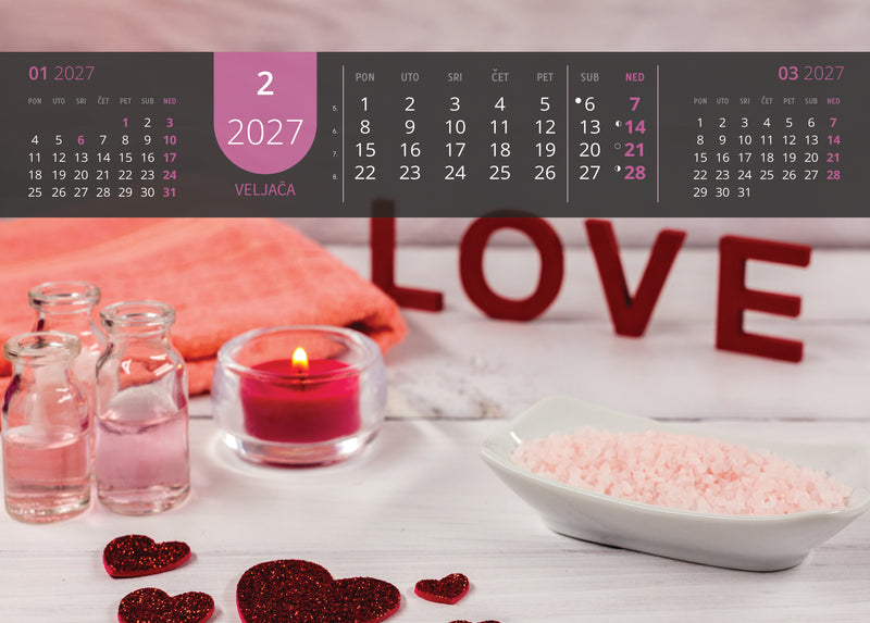 Promotivni zidni kalendar Just relax