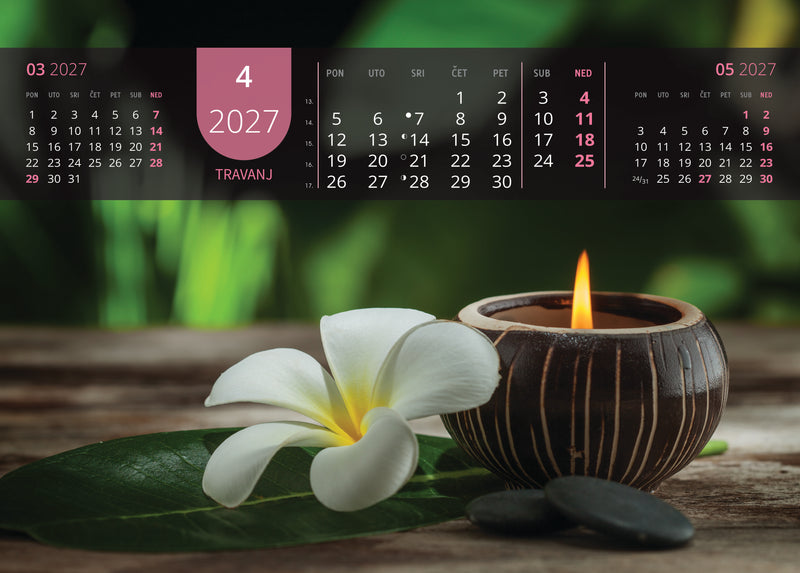Promotivni zidni kalendar Just relax