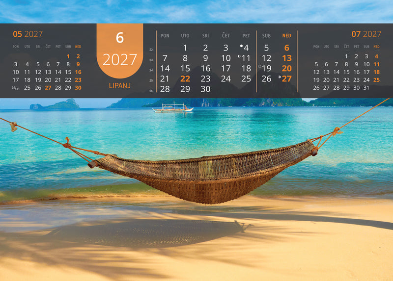Promotivni zidni kalendar Just relax