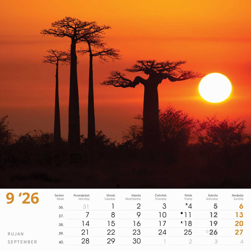 Promotivni zidni kalendar Čari prirode