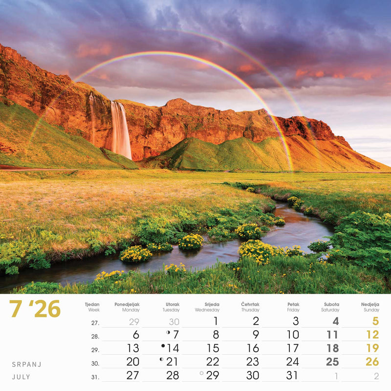 Promotivni zidni kalendar Čari prirode