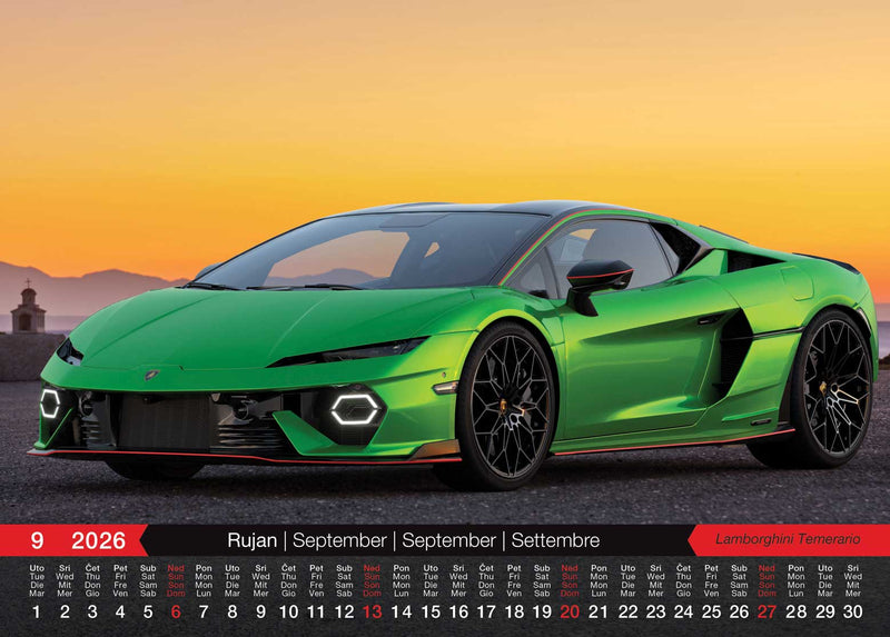 Promotivni zidni kalendar Automobili