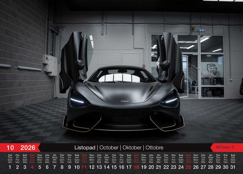 Promotivni zidni kalendar Automobili