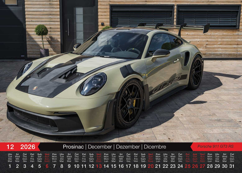 Promotivni zidni kalendar Automobili