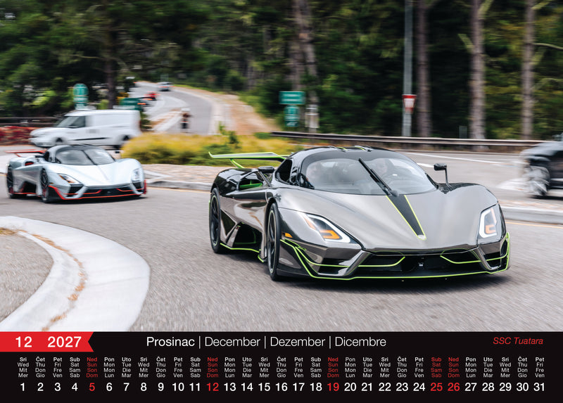Promotivni zidni kalendar Automobili