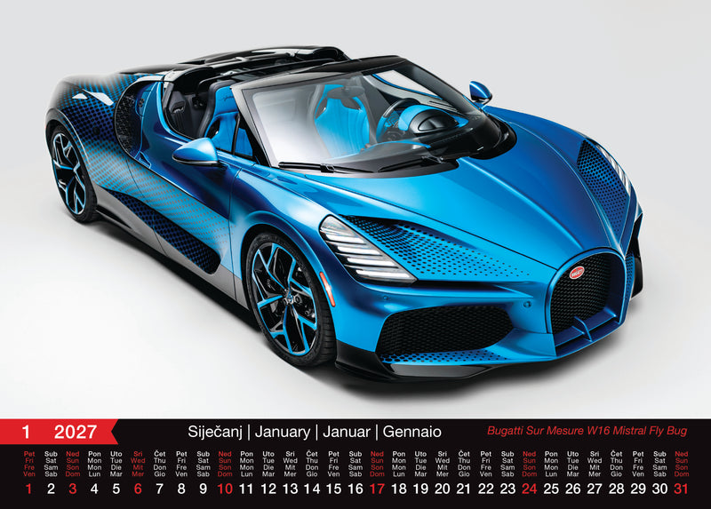 Promotivni zidni kalendar Automobili