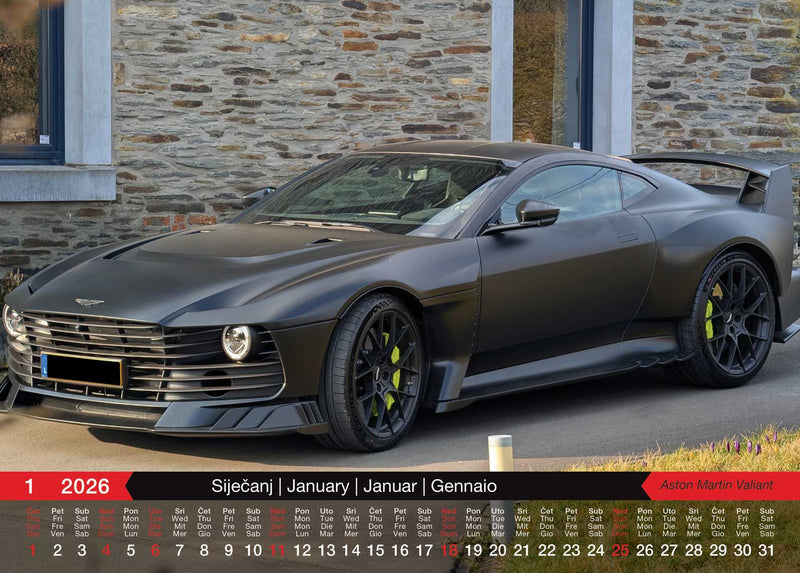 Promotivni zidni kalendar Automobili