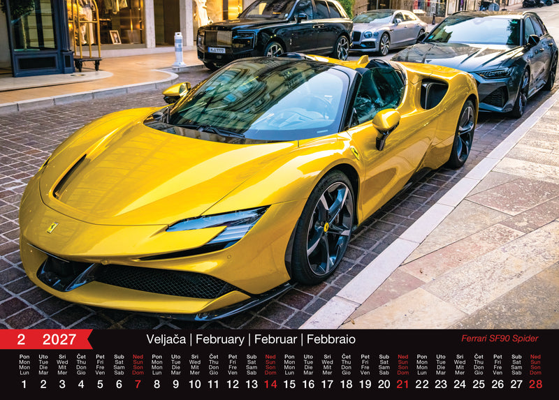 Promotivni zidni kalendar Automobili