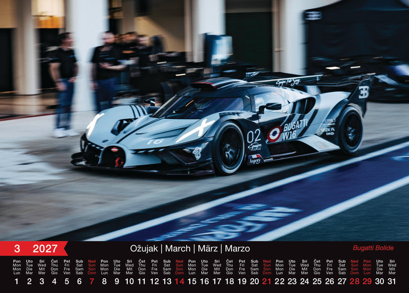 Promotivni zidni kalendar Automobili