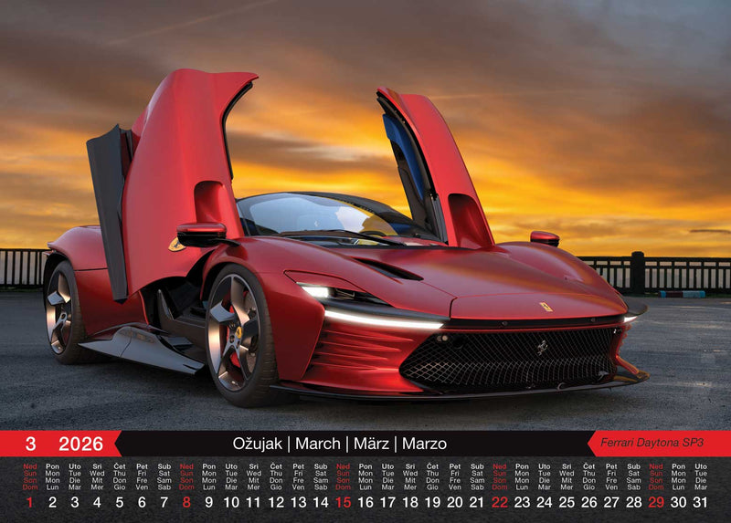 Promotivni zidni kalendar Automobili