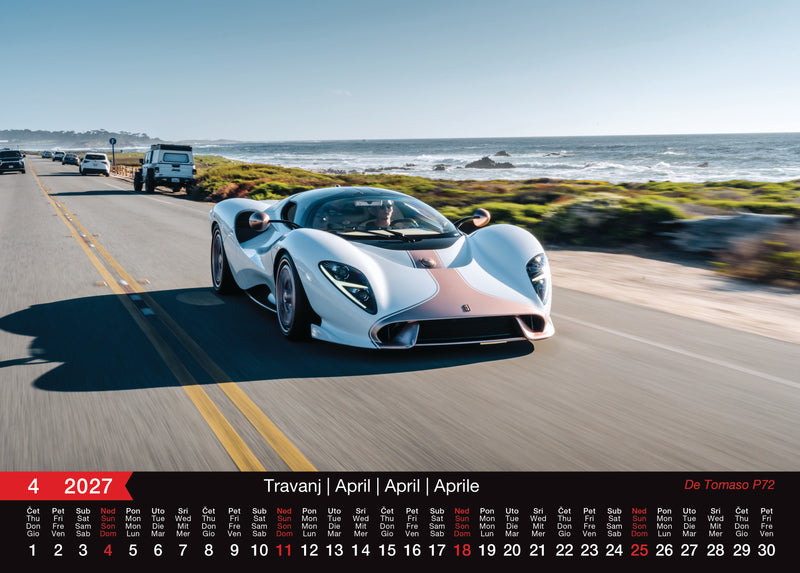 Promotivni zidni kalendar Automobili