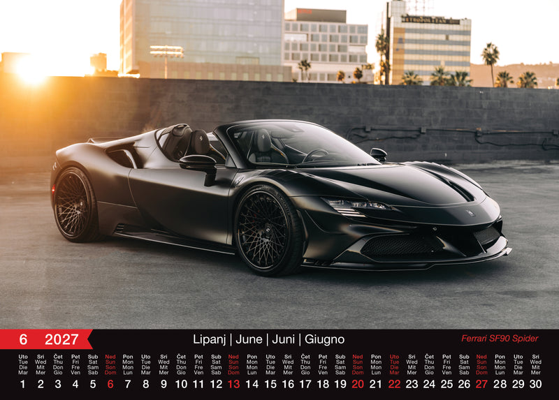 Promotivni zidni kalendar Automobili