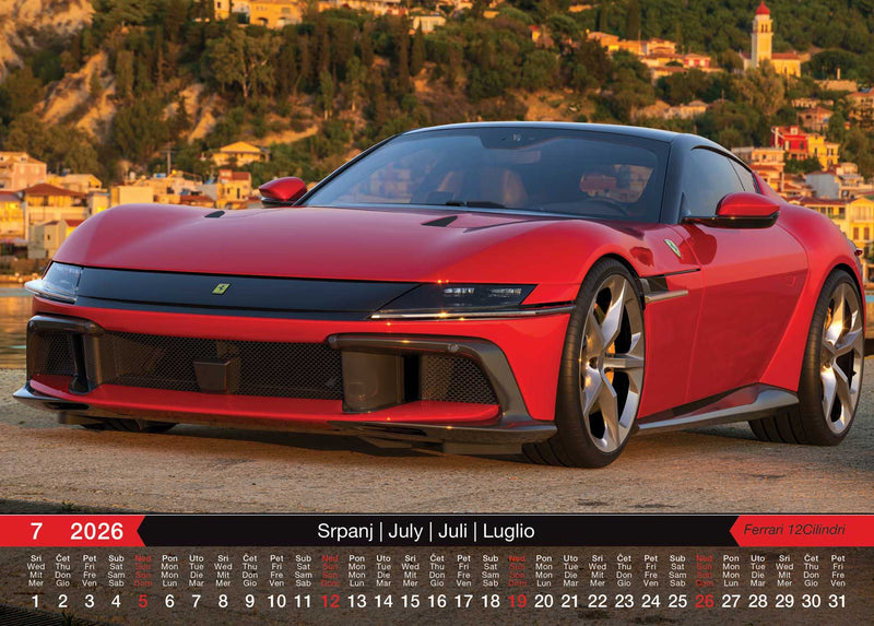 Promotivni zidni kalendar Automobili