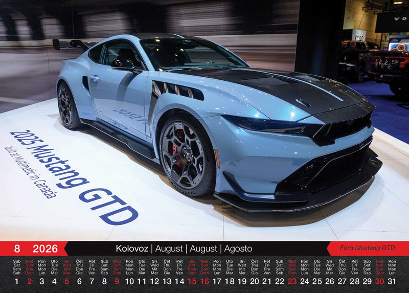Promotivni zidni kalendar Automobili