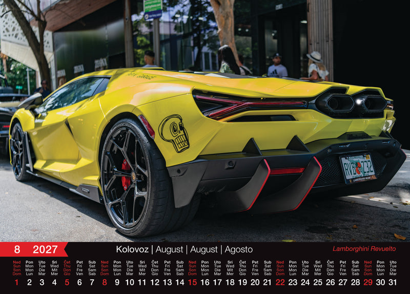 Promotivni zidni kalendar Automobili