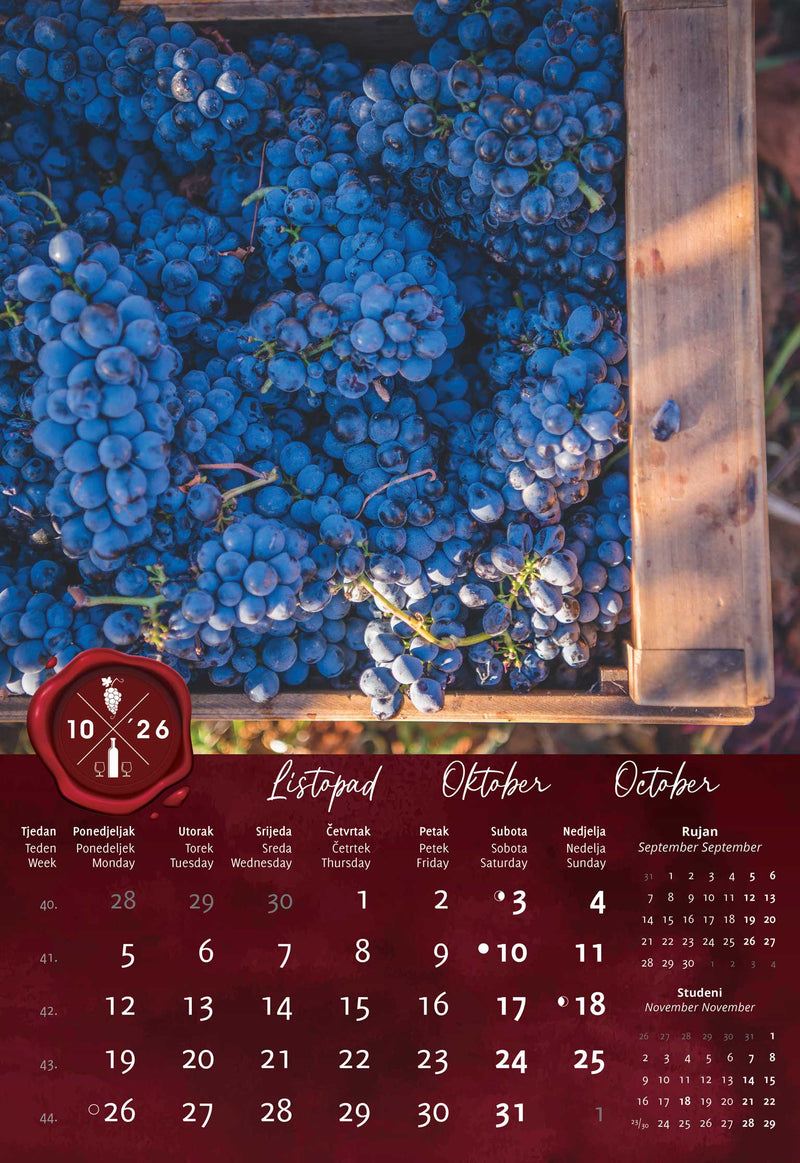 Promotivni zidni kalendar In Vino Veritas