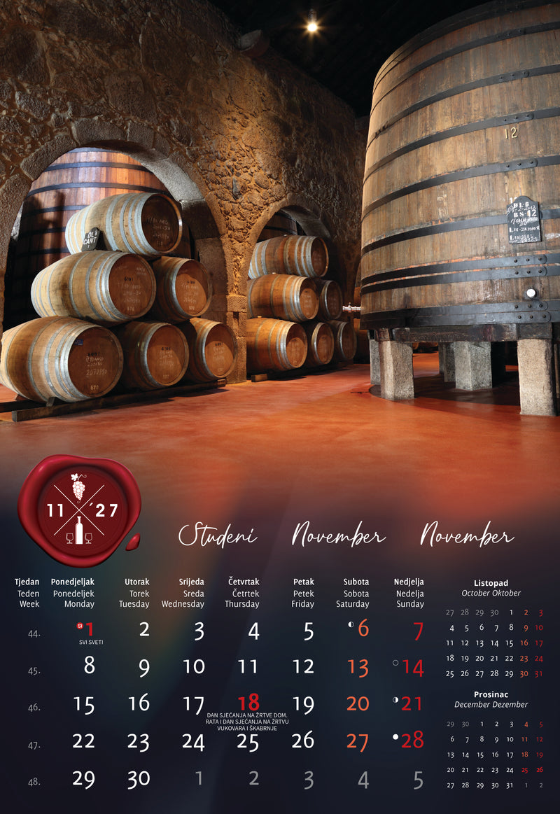 Promotivni zidni kalendar In Vino Veritas