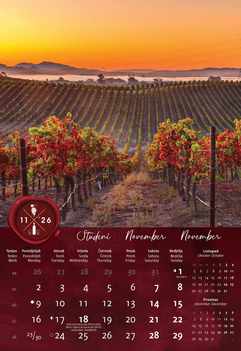 Promotivni zidni kalendar In Vino Veritas