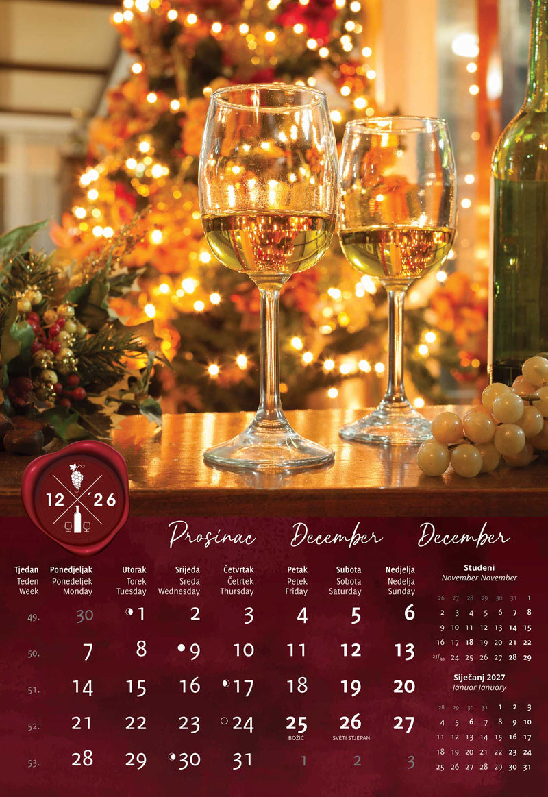 Promotivni zidni kalendar In Vino Veritas