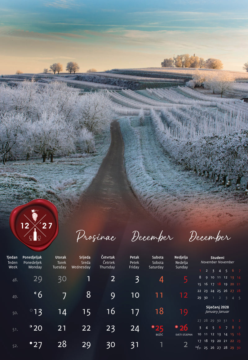 Promotivni zidni kalendar In Vino Veritas
