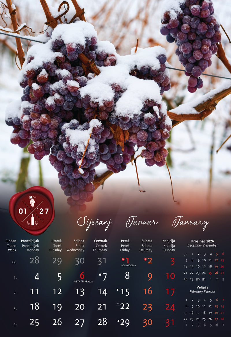 Promotivni zidni kalendar In Vino Veritas