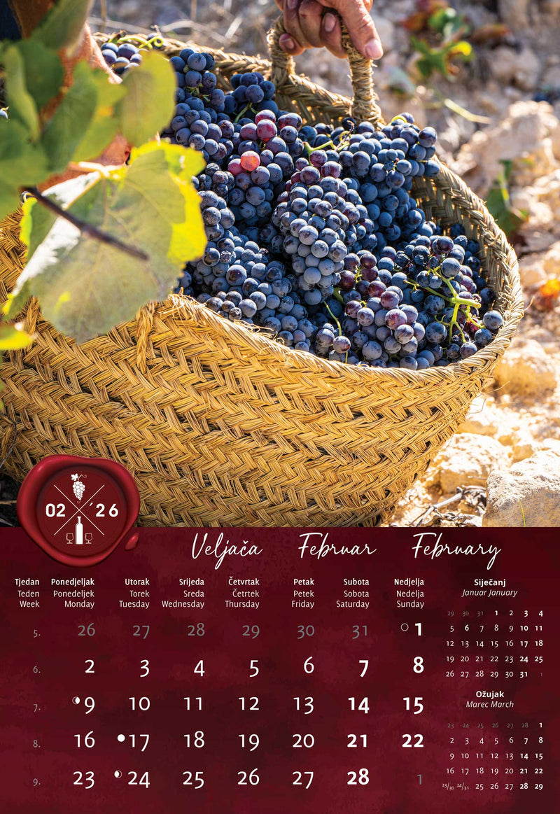 Promotivni zidni kalendar In Vino Veritas