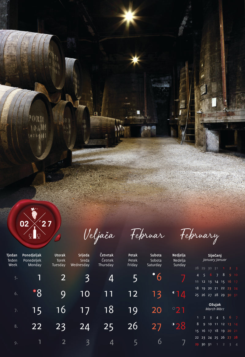 Promotivni zidni kalendar In Vino Veritas