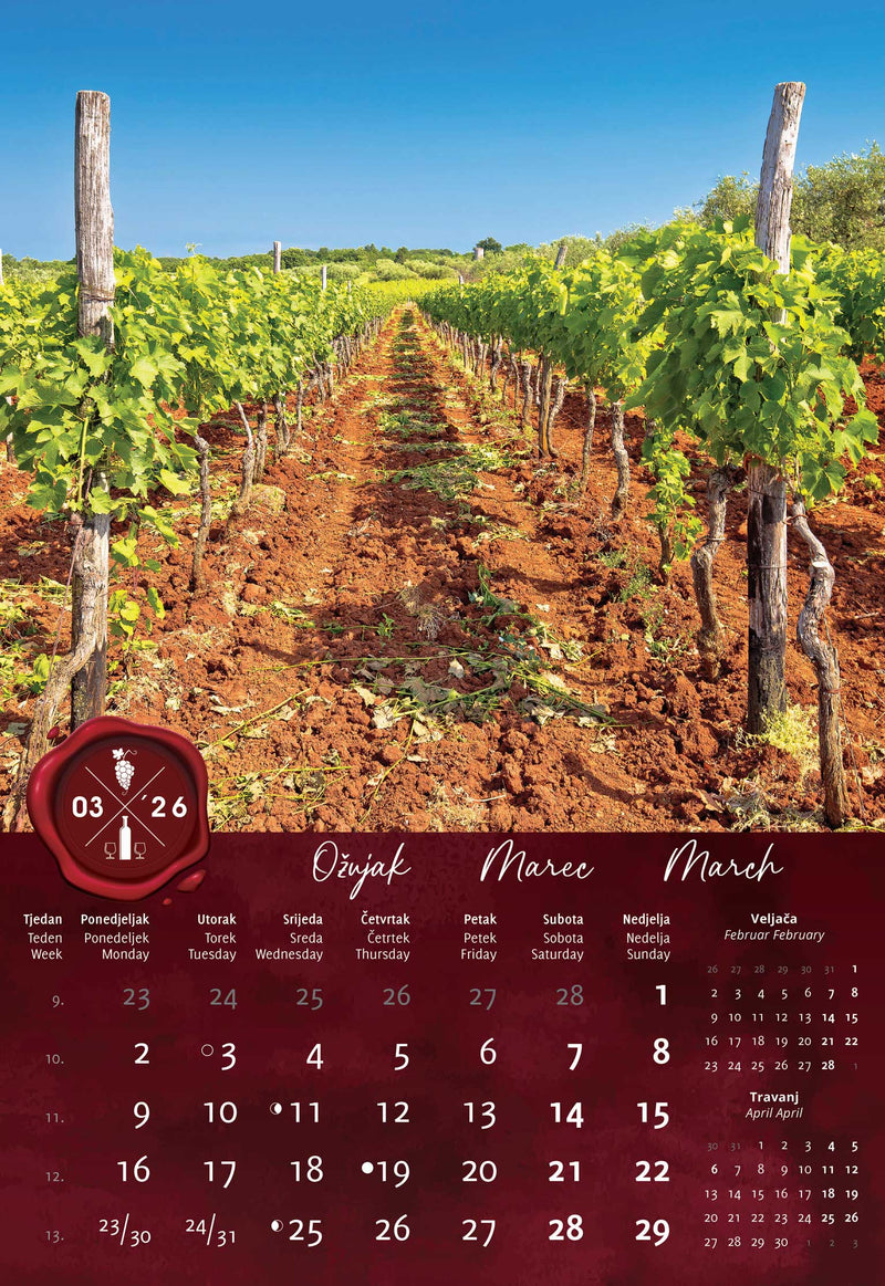 Promotivni zidni kalendar In Vino Veritas