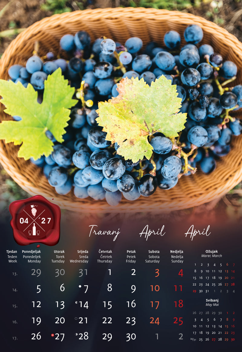 Promotivni zidni kalendar In Vino Veritas
