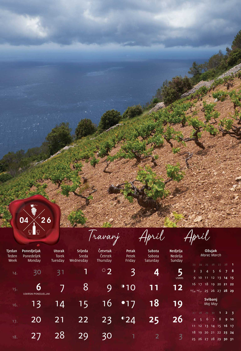 Promotivni zidni kalendar In Vino Veritas