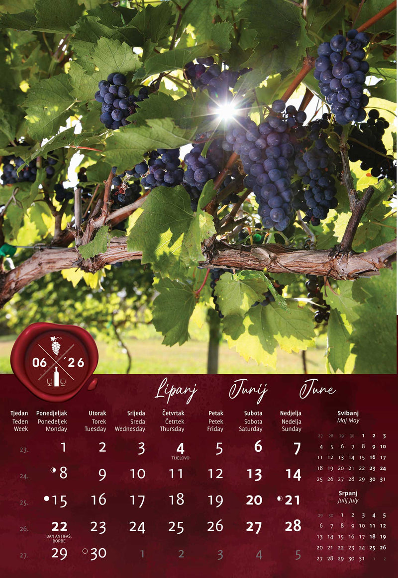 Promotivni zidni kalendar In Vino Veritas