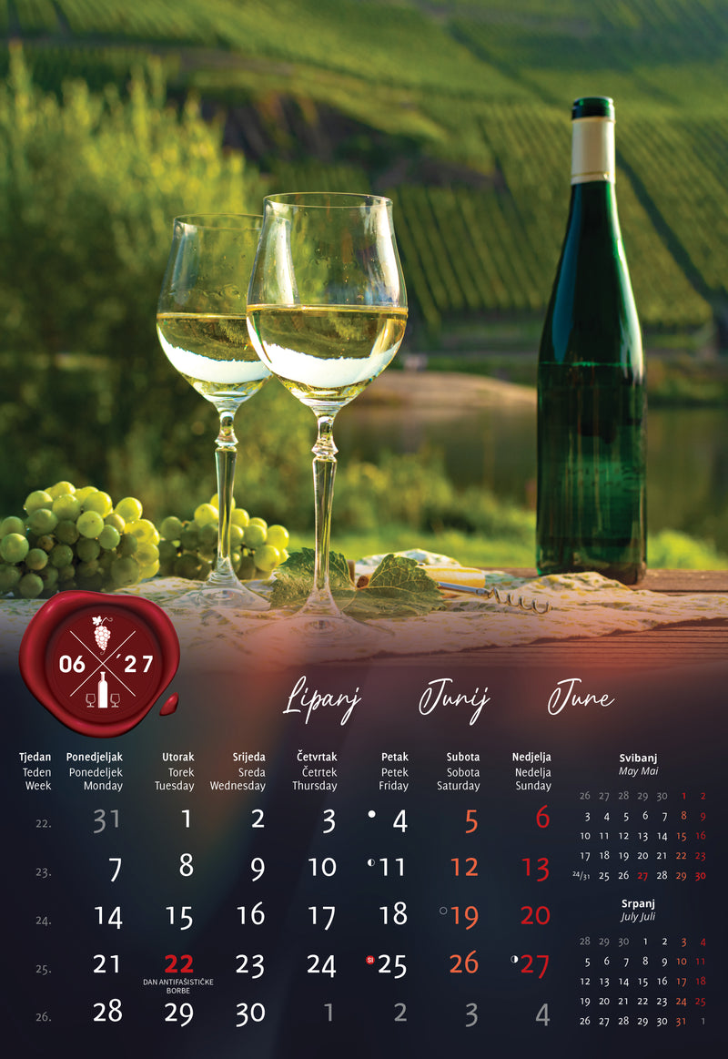 Promotivni zidni kalendar In Vino Veritas