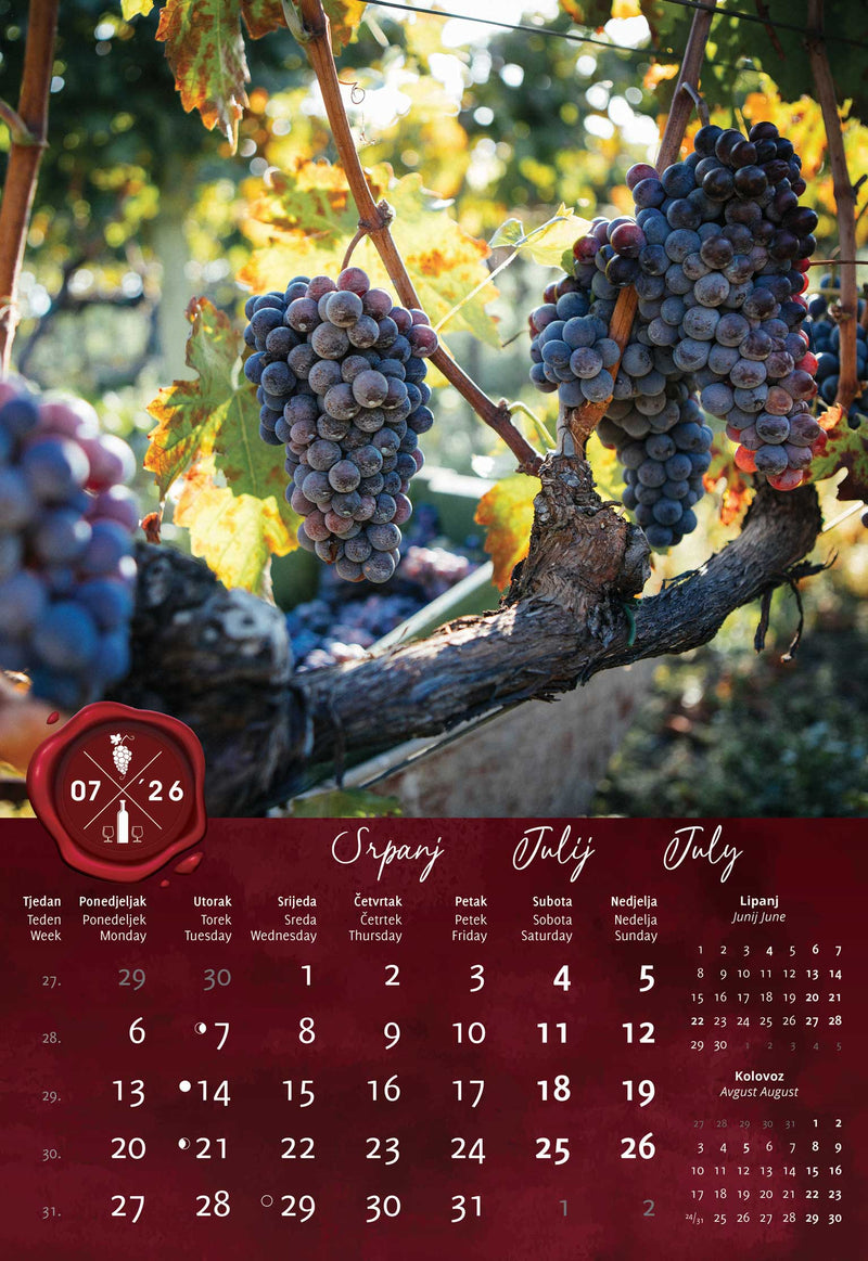 Promotivni zidni kalendar In Vino Veritas