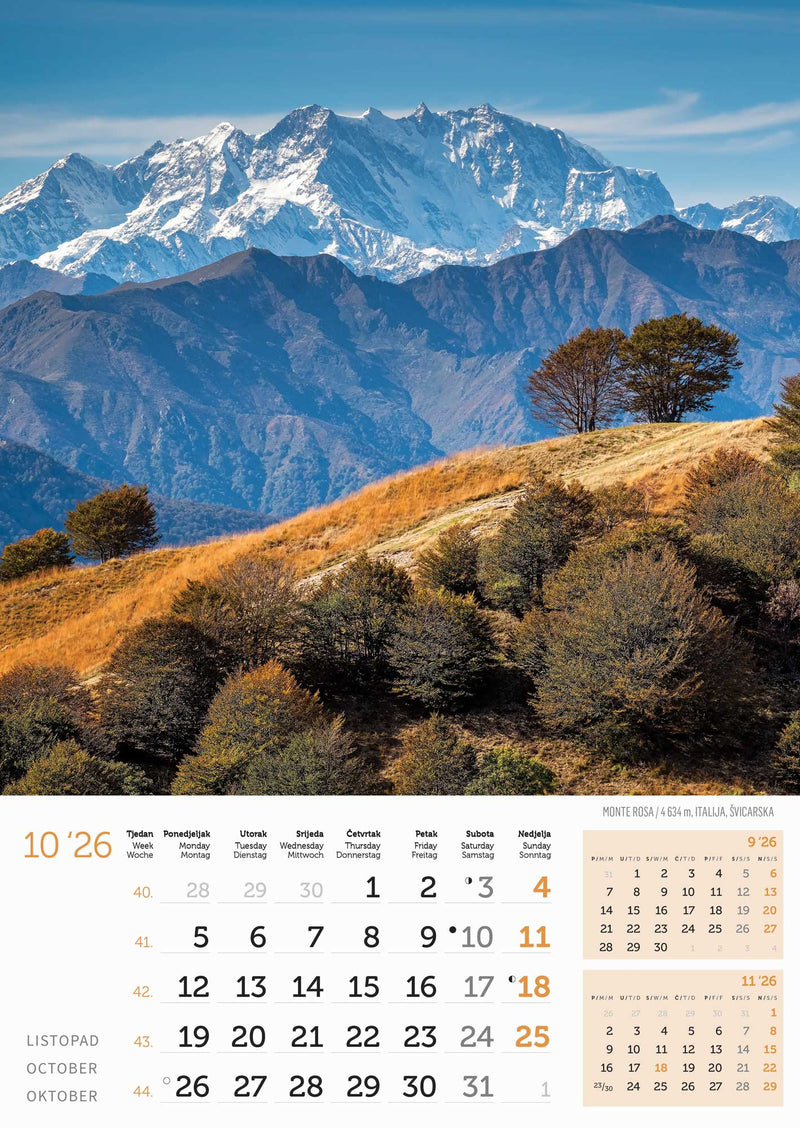 Promotivni zidni kalendar In Vrhovi svijeta