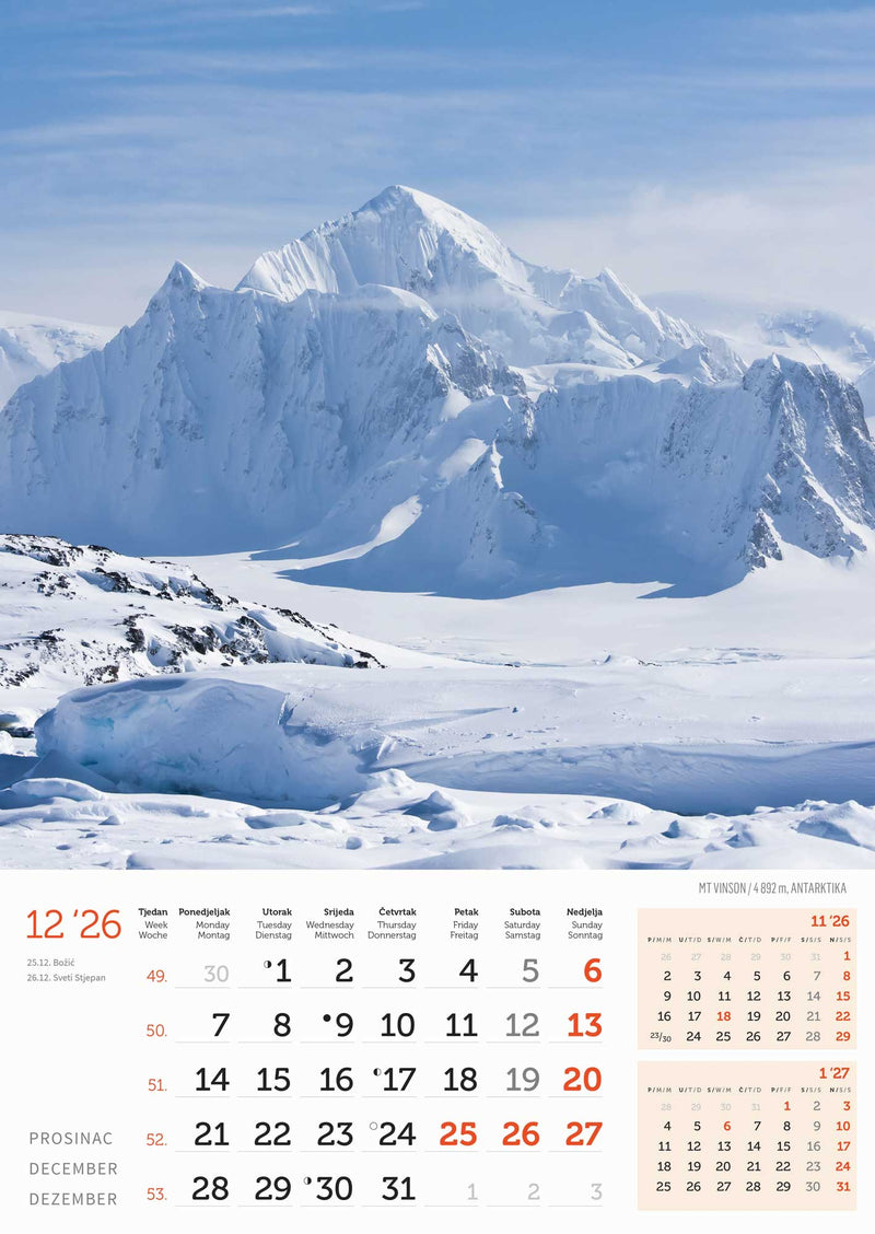 Promotivni zidni kalendar In Vrhovi svijeta