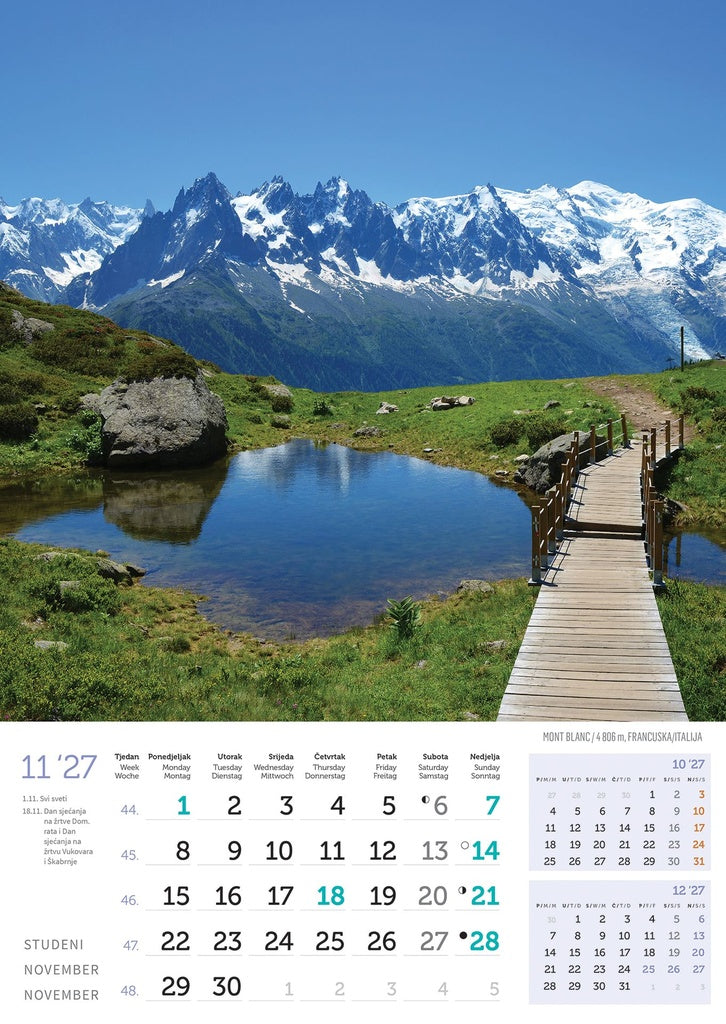 Promotivni zidni kalendar In Vrhovi svijeta