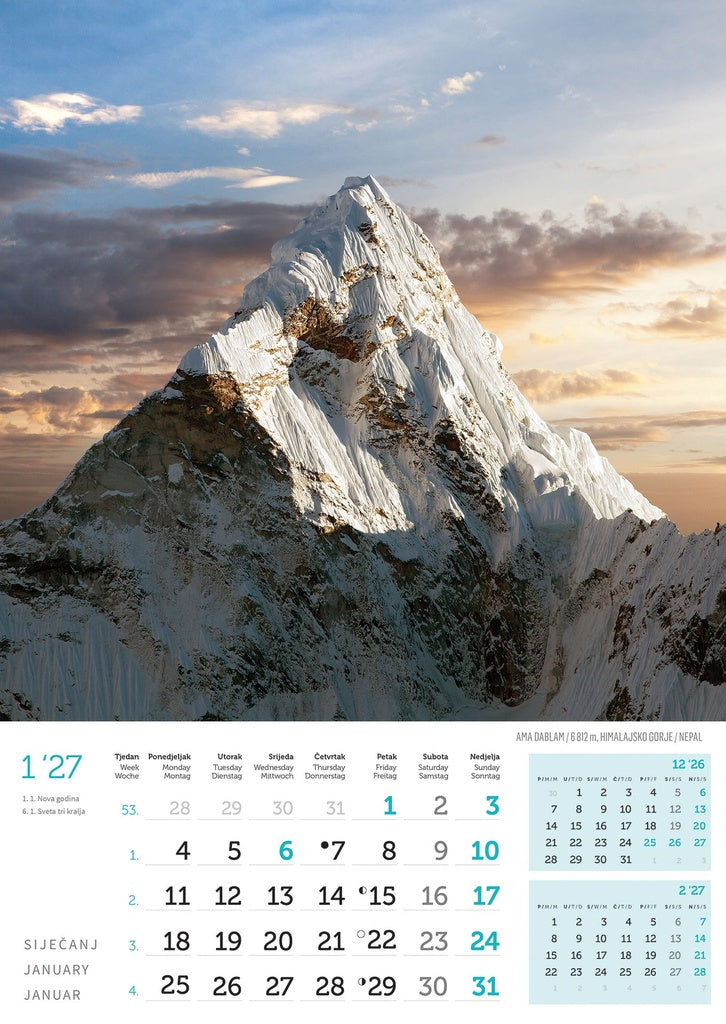 Promotivni zidni kalendar In Vrhovi svijeta