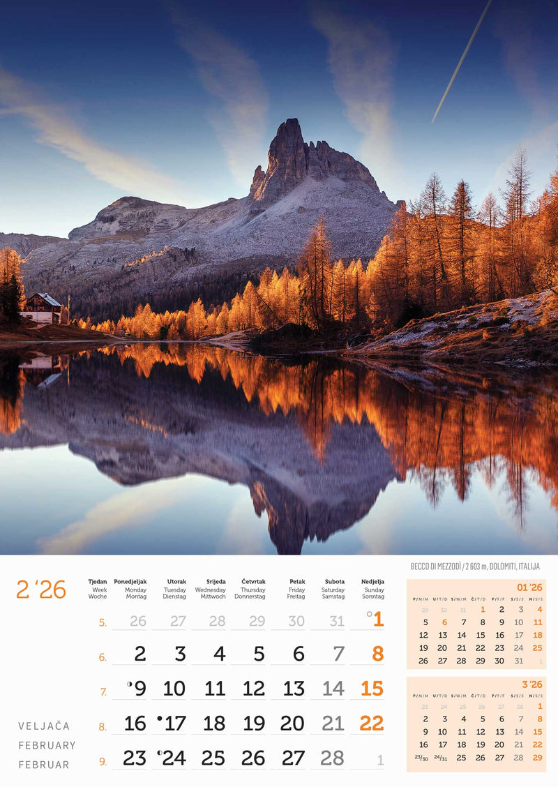 Promotivni zidni kalendar In Vrhovi svijeta