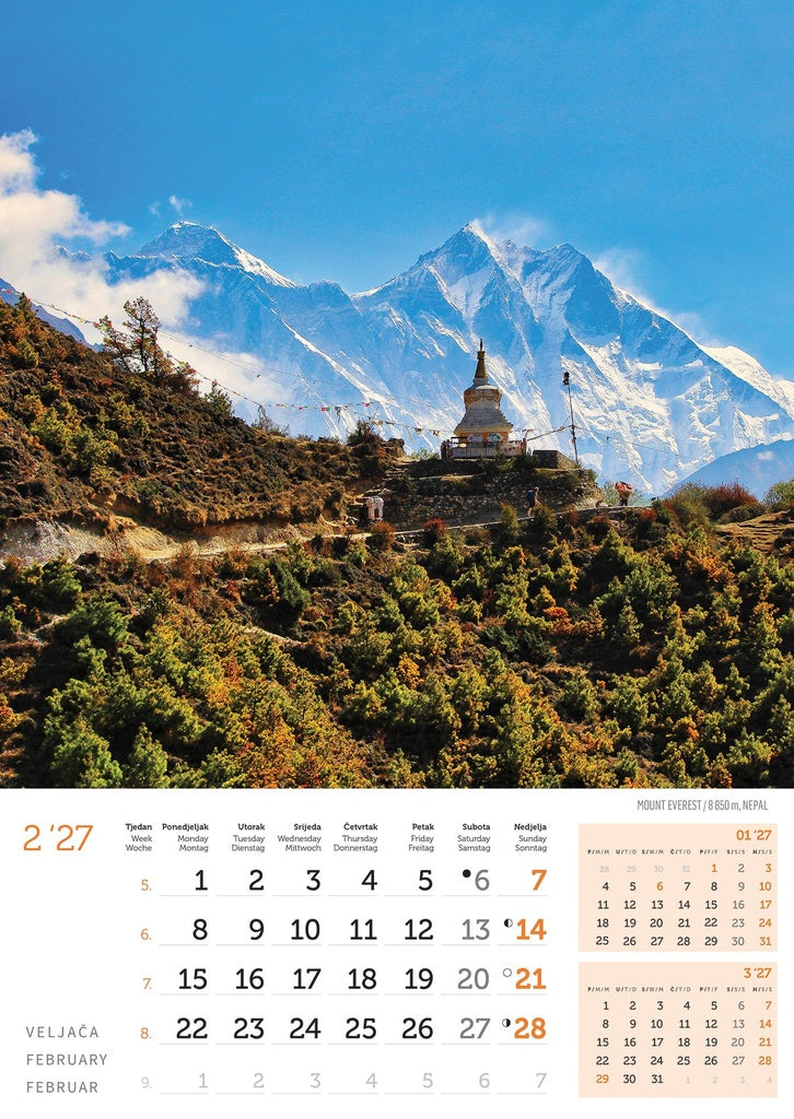 Promotivni zidni kalendar In Vrhovi svijeta