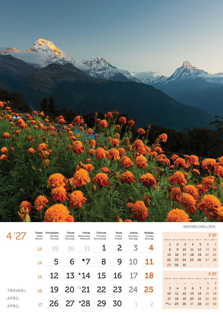 Promotivni zidni kalendar In Vrhovi svijeta
