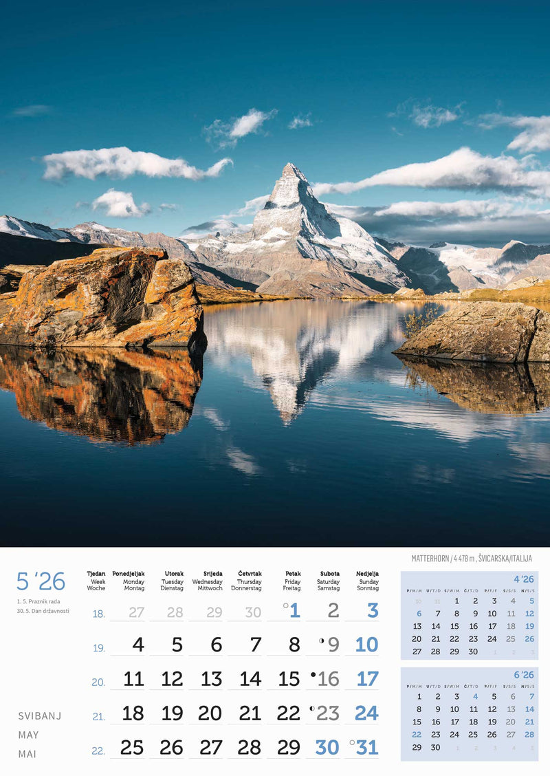 Promotivni zidni kalendar In Vrhovi svijeta