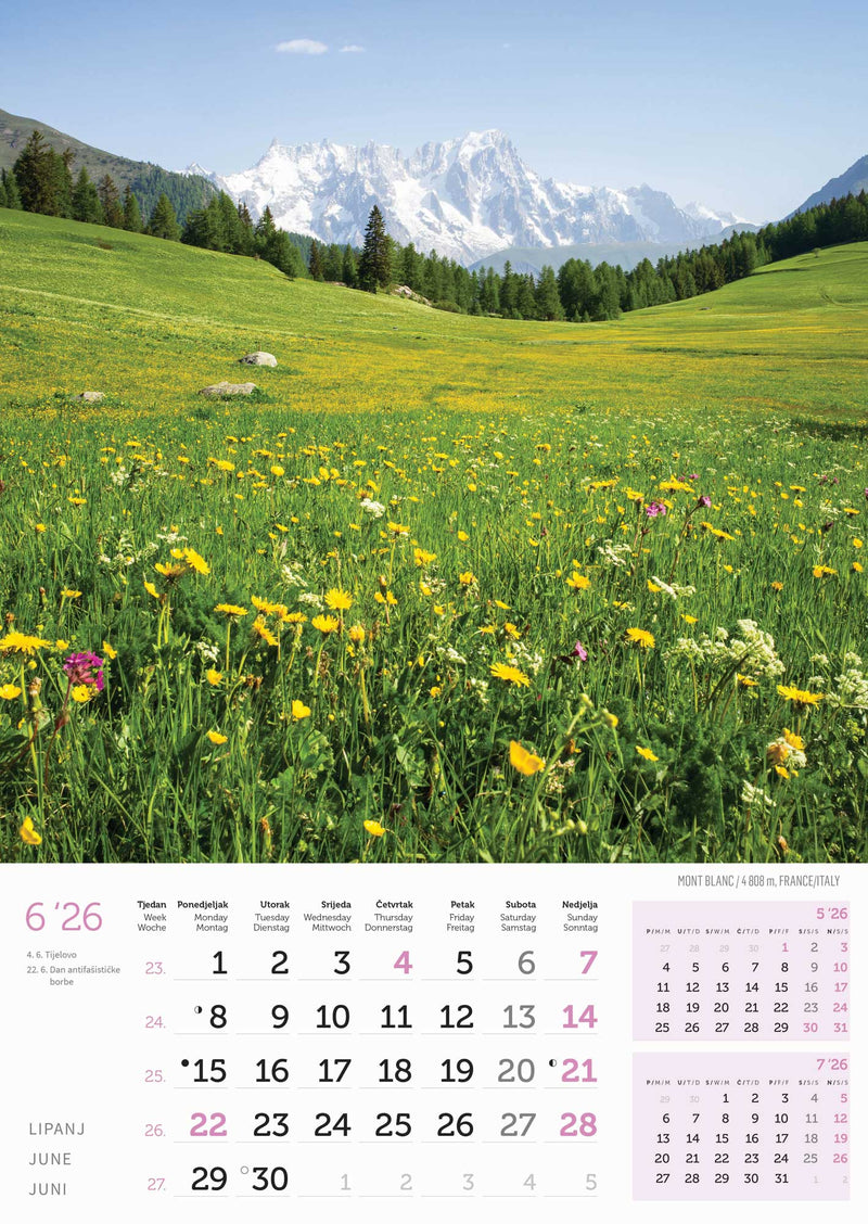 Promotivni zidni kalendar In Vrhovi svijeta