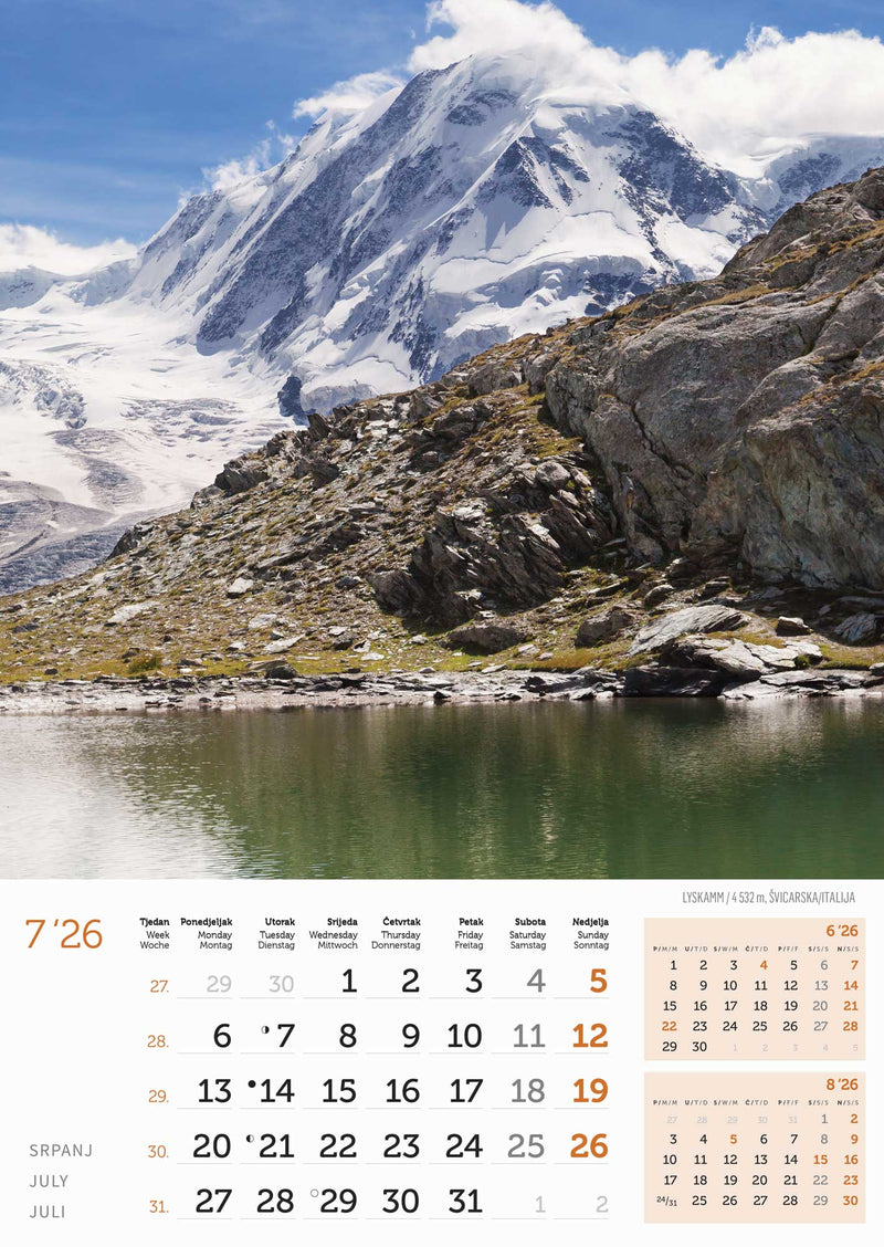 Promotivni zidni kalendar In Vrhovi svijeta