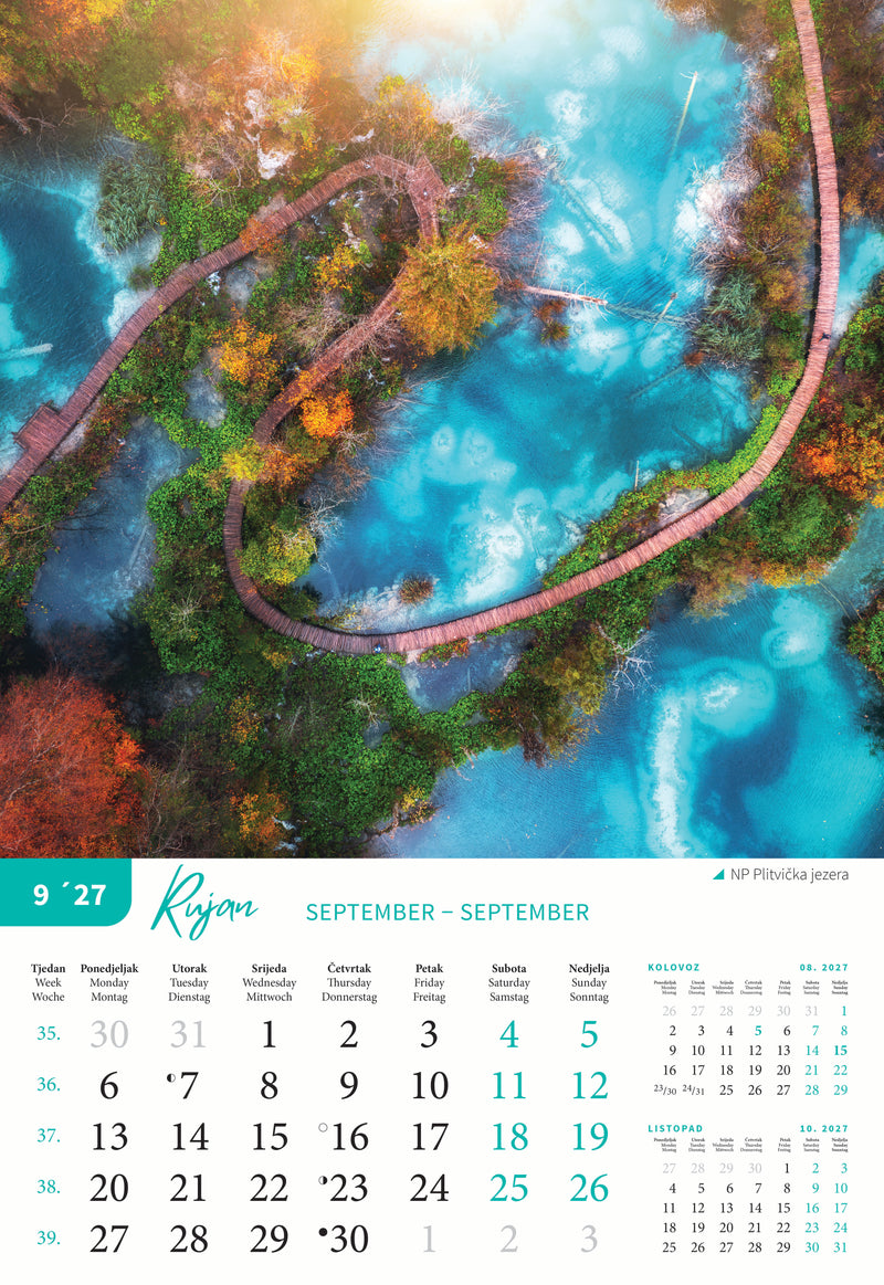 Promotivni zidni kalendar Nacionalni parkovi Hrvatske
