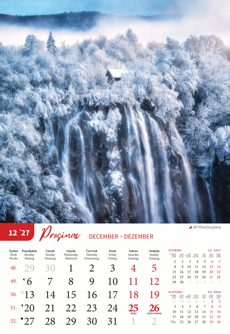 Promotivni zidni kalendar Nacionalni parkovi Hrvatske
