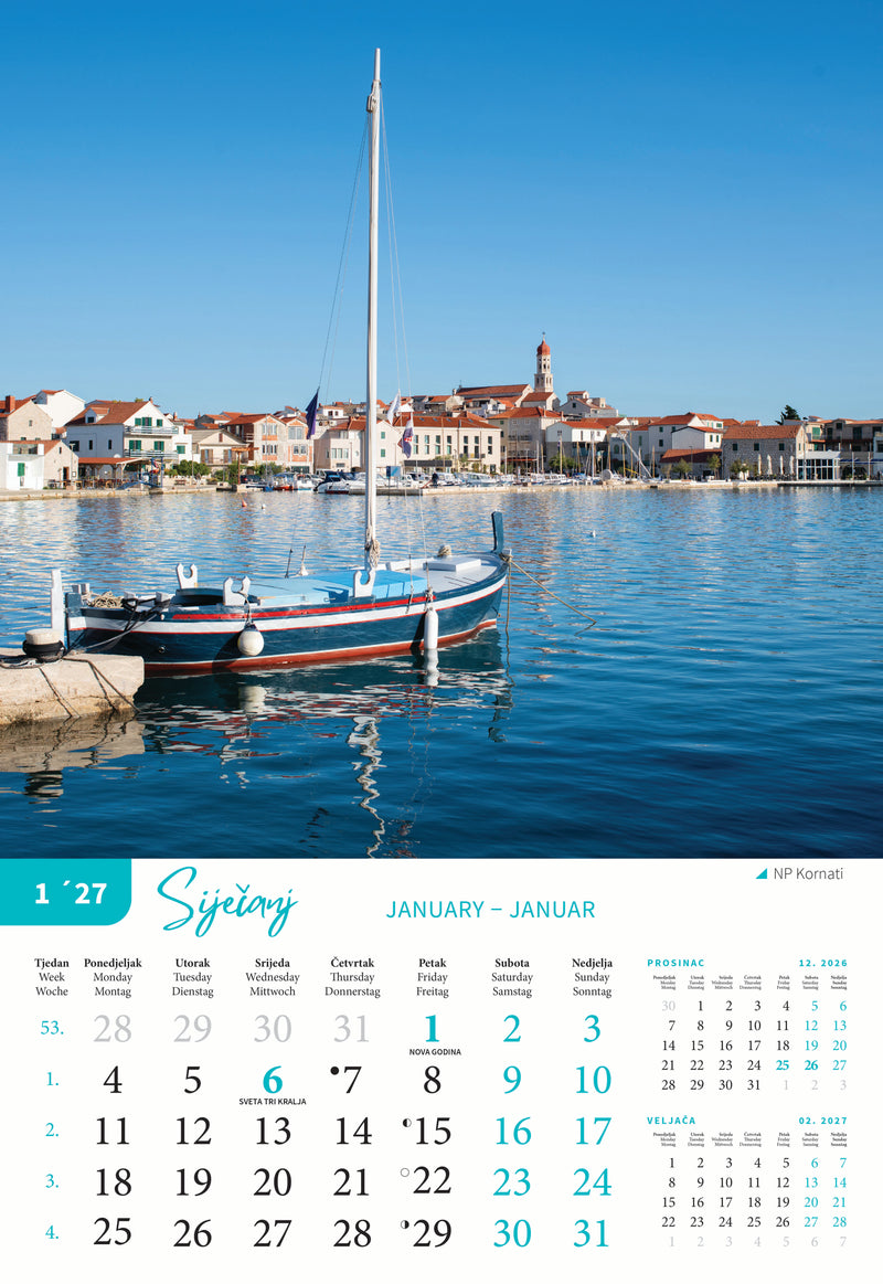 Promotivni zidni kalendar Nacionalni parkovi Hrvatske