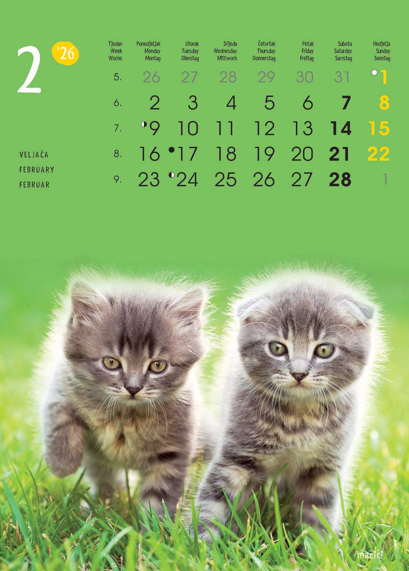 Promotivni zidni kalendar Životinje