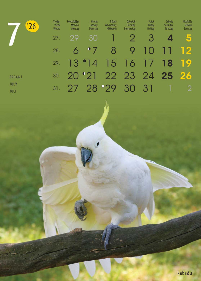 Promotivni zidni kalendar Životinje